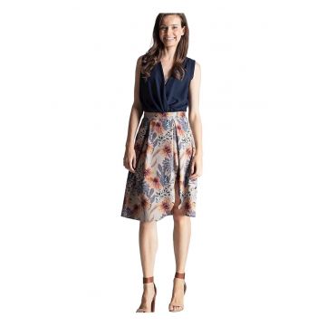 Fusta  design elegant - multicolor - poliester