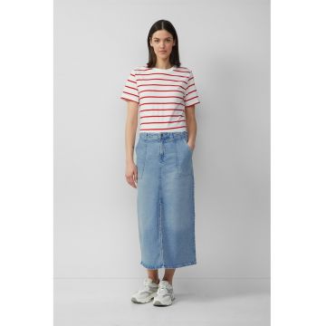 Fusta din denim cu slit frontal