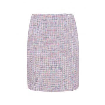 Fusta dreapta mini din tweed