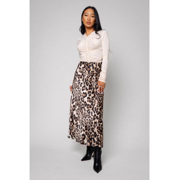 Fusta lunga Animal Print Cream/Black 14051