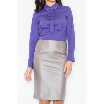 Fusta  M183 - bej - poliester - eleganta - versatila -
