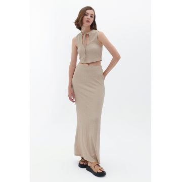Fusta maxi cu model uni