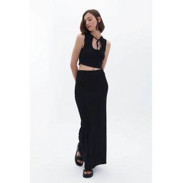 Fusta maxi cu model uni