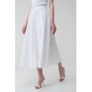 Fusta maxi de bumbac organic cu nasturi
