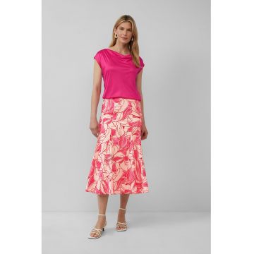 Fusta midi cu imprimeu floral