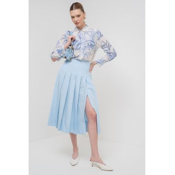 Fusta midi cu model plisat Dritto