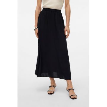 Fusta midi cu slit lateral
