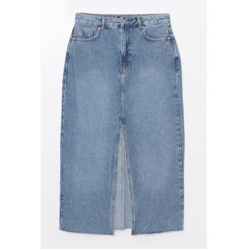 Fusta midi din denim