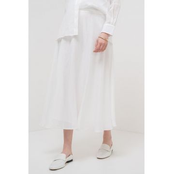 Fusta midi evazata Nippon Ramie