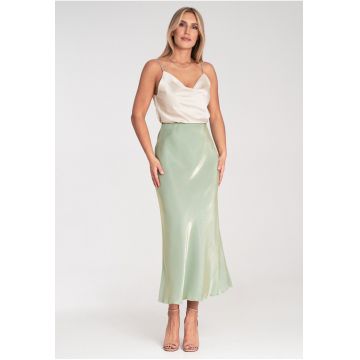Fusta Midi  Verde - Viscoza -