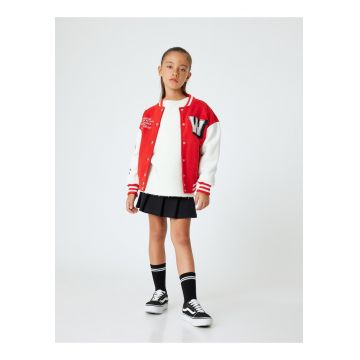 Fusta mini plisata cu talie elastica