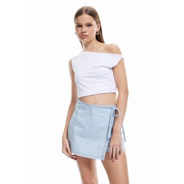 Fusta-pantalon din denim