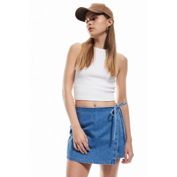 Fusta-pantalon din denim