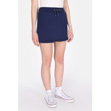 Fusta-pantalon uni cu snur