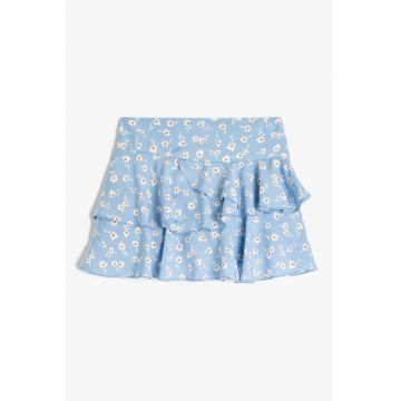 Fusta scurta cu model floral