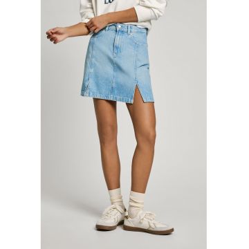 Fusta scurta dreapta din denim