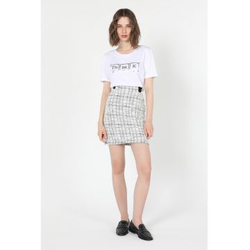 Fusta slim fit cu talie elastica