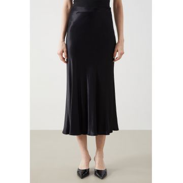 Fusta uni de satin