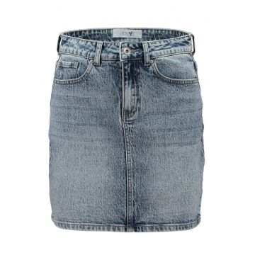 Fusta cambrata din denim