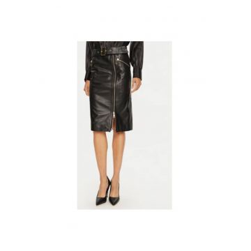 Fusta dama -  304766558 - Piele naturala - Negru
