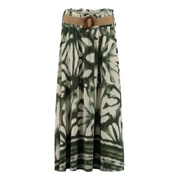 Fusta dreapta cu model floral