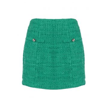 Fusta dreapta mini Dianne - Verde -