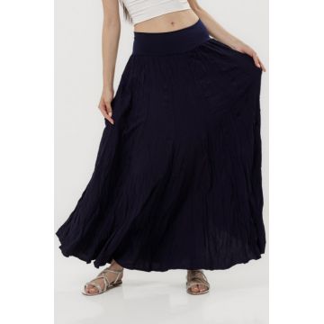 Fusta lunga din vascoza sifonata, in 15 clini, din vascoza grea neagra