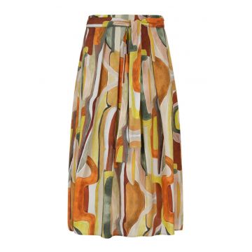 Fusta maxi cu model abstract