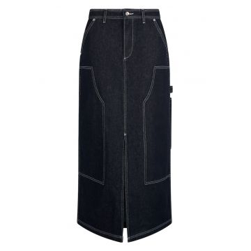 Fusta maxi dreapta din denim