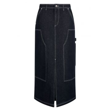 Fusta maxi dreapta din denim