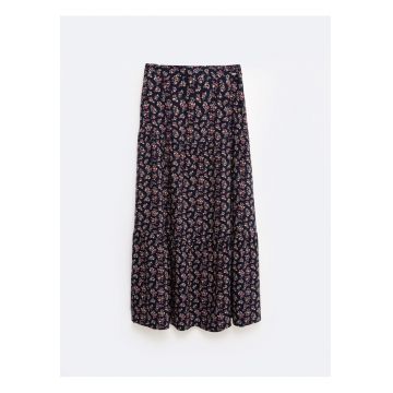 Fusta midi cu imprimeu floral