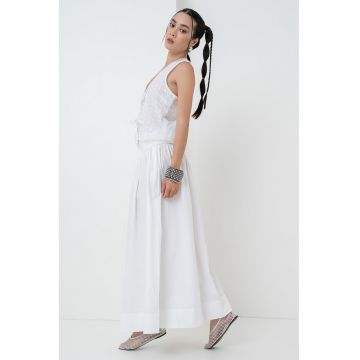 Fusta midi cu slit lateral Fusta midi cu slit lateral