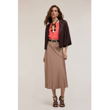 Fusta midi de satin