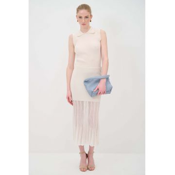 Fusta midi din tricot fin