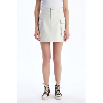 Fusta mini cargo de denim