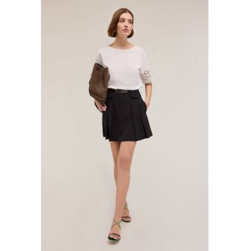 Fusta mini cu buzunare oblice