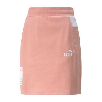 Fusta mini cu model colorblock Power