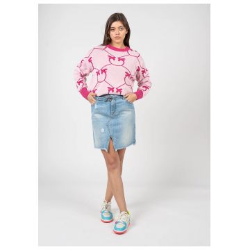 Fusta mini din denim cu aspect decolorat Mitica 1 - Albastru - 34