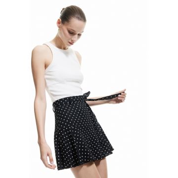 Fusta-pantalon cu imprimeu