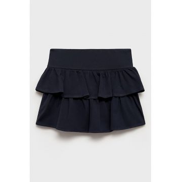Fusta-pantalon din amestec de bumbac cu volane