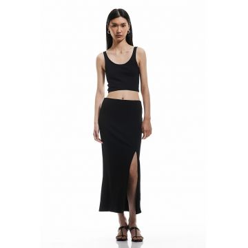 Fusta slim fit striat