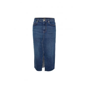 Fusta dama -  302956890 - Bumbac/Bumbac - XS INTL - Albastru