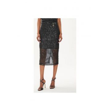 Fusta dama -  303690366 - Poliester - Negru