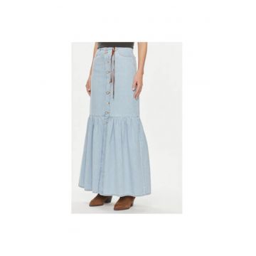 Fusta dama -  304150241 - Bumbac - Albastru