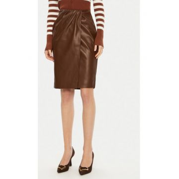 Fusta dama -  304448935 - Piele ecologica - Maro