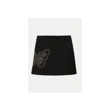 Fusta dama -  304477416 - Bumbac - Negru