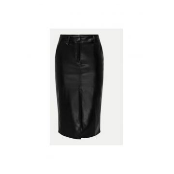 Fusta dama -  304502293 - Piele ecologica - Negru