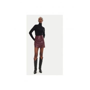 Fusta dama -  304515170 - Piele ecologica - Rosu