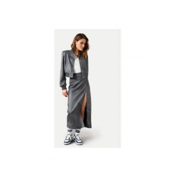 Fusta dama -  304518508 - Piele ecologica - Gri