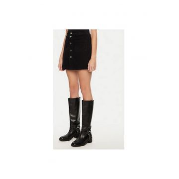 Fusta dama -  304648243 - Bumbac - Negru